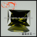 high quality rectangle cubic zirconia / dark olive cz CZES-10x14